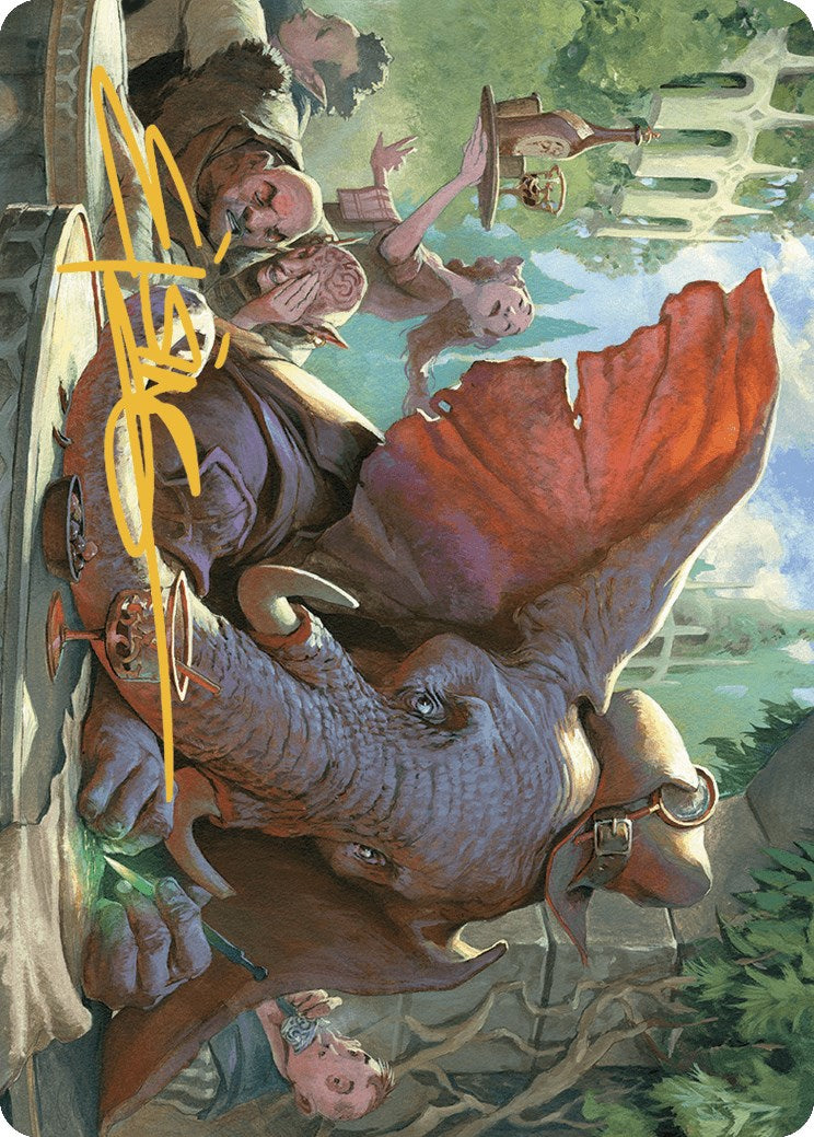 Loxodon Eavesdropper Art Card (Gold-Stamped Signature) [Murders at Karlov Manor Art Series] | Odin's Place