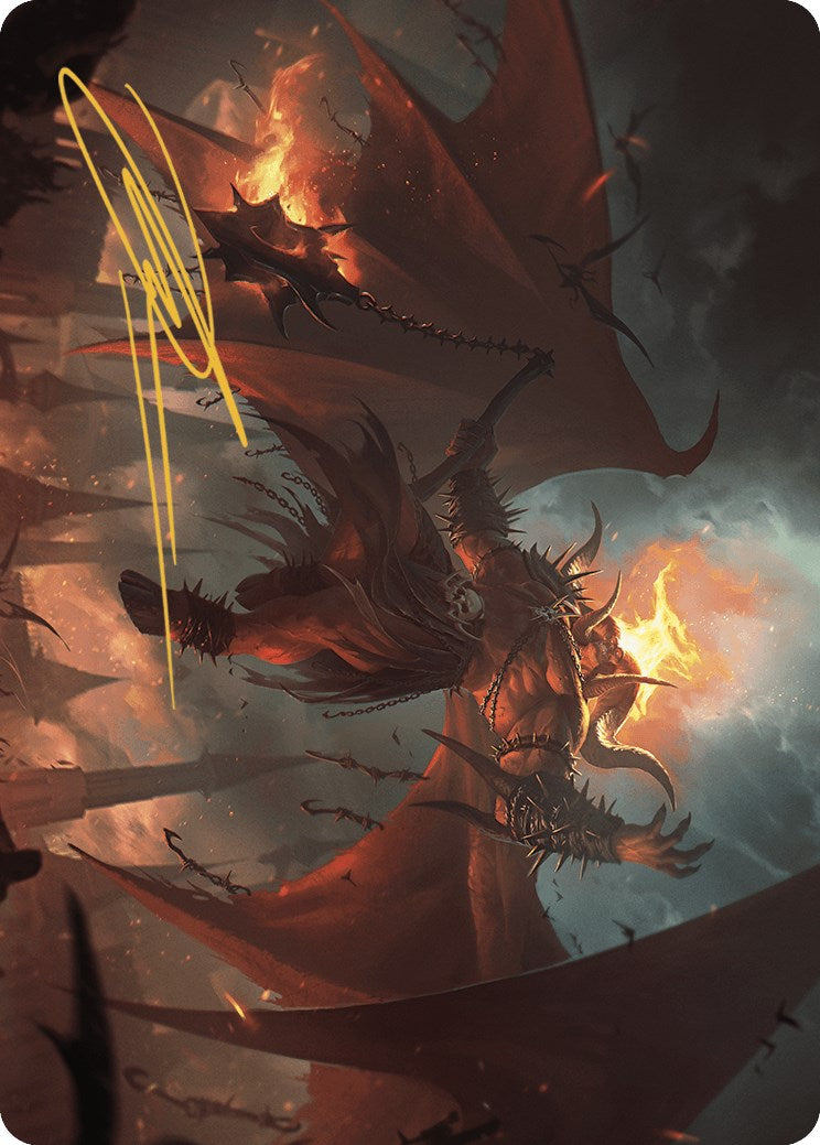 Rakdos, Patron of Chaos Art Card (22/49) (Gold-Stamped Signature) [Murders at Karlov Manor Art Series] | Odin's Place