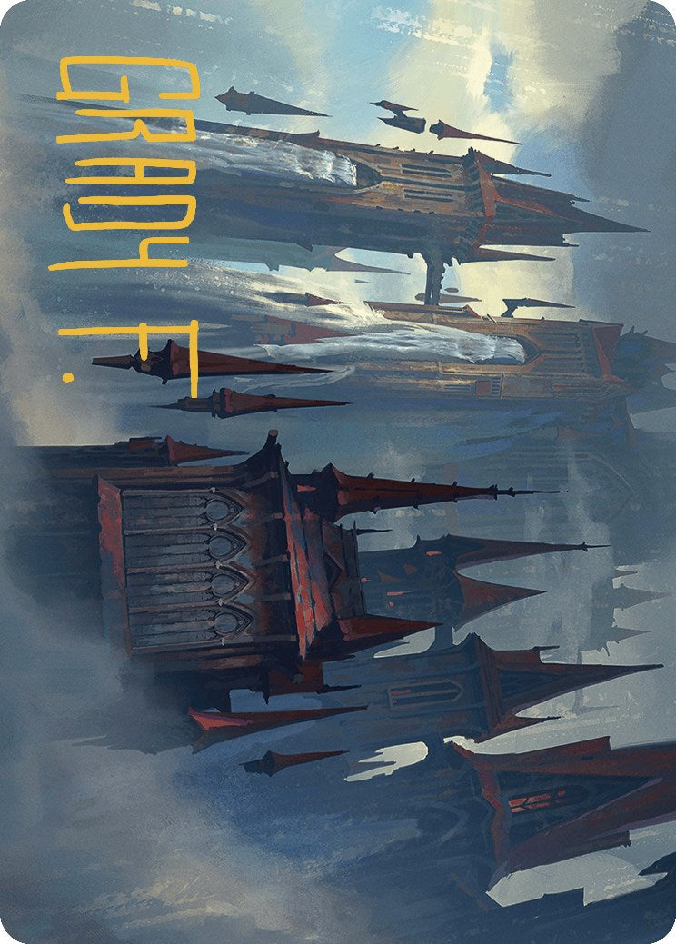 Thundering Falls Art Card (Gold-Stamped Signature) [Murders at Karlov Manor Art Series] | Odin's Place