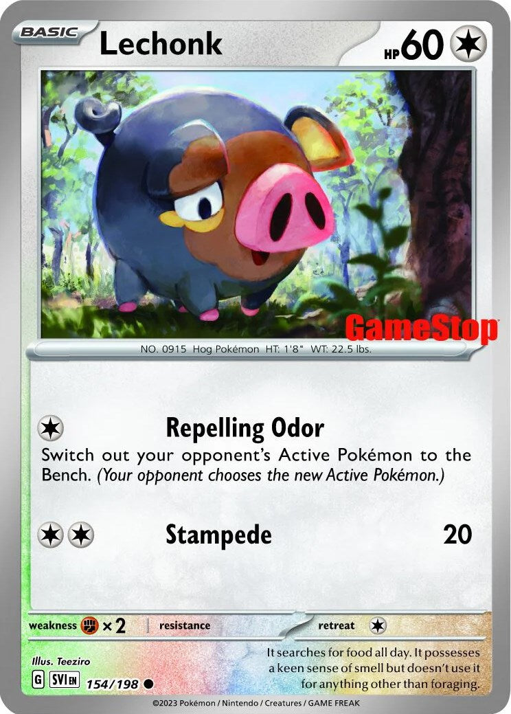 Lechonk (154/198) (GameStop Promo) [Scarlet & Violet: Base Set] | Odin's Place