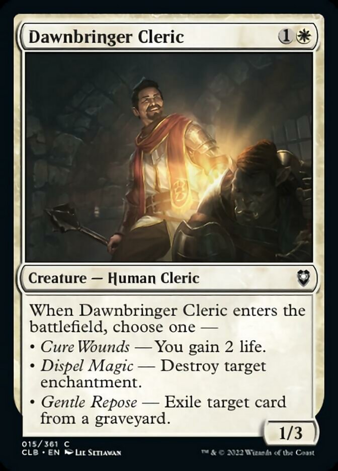 Dawnbringer Cleric [Commander Legends: Battle for Baldur's Gate] | Odin's Place