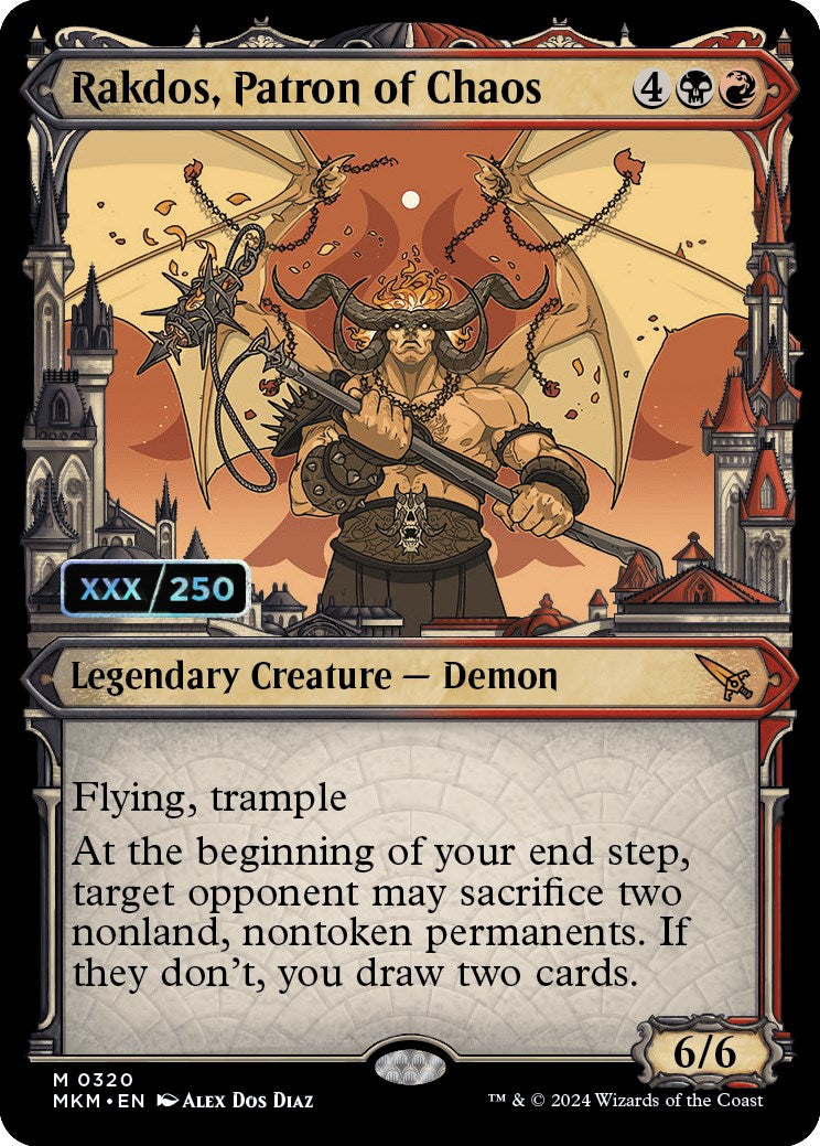 Rakdos, Patron of Chaos (Serialized) [Murders at Karlov Manor] | Odin's Place