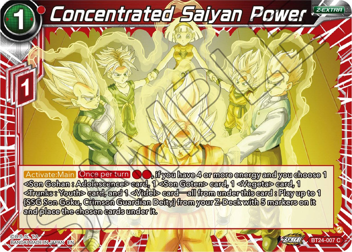 Concentrated Saiyan Power (BT24-007) [Beyond Generations] | Odin's Place