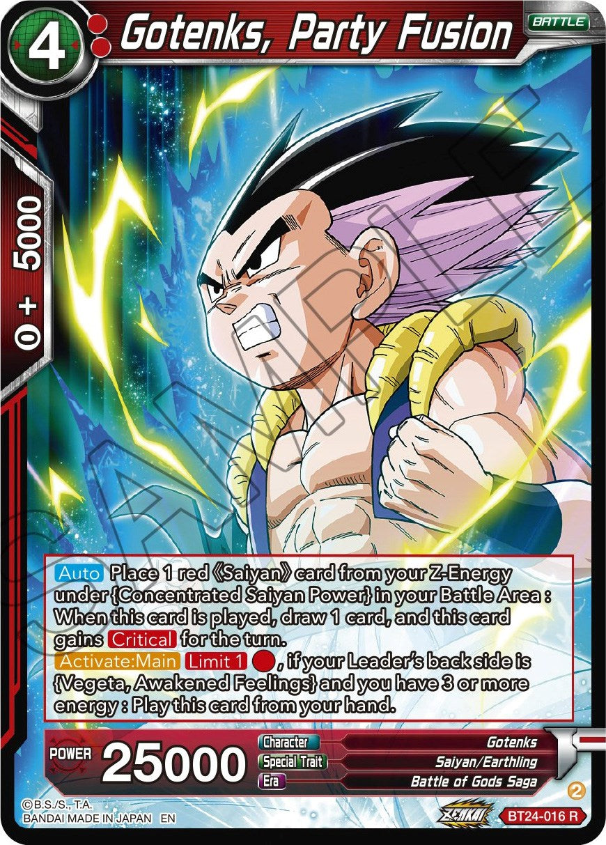 Gotenks, Party Fusion (BT24-016) [Beyond Generations] | Odin's Place