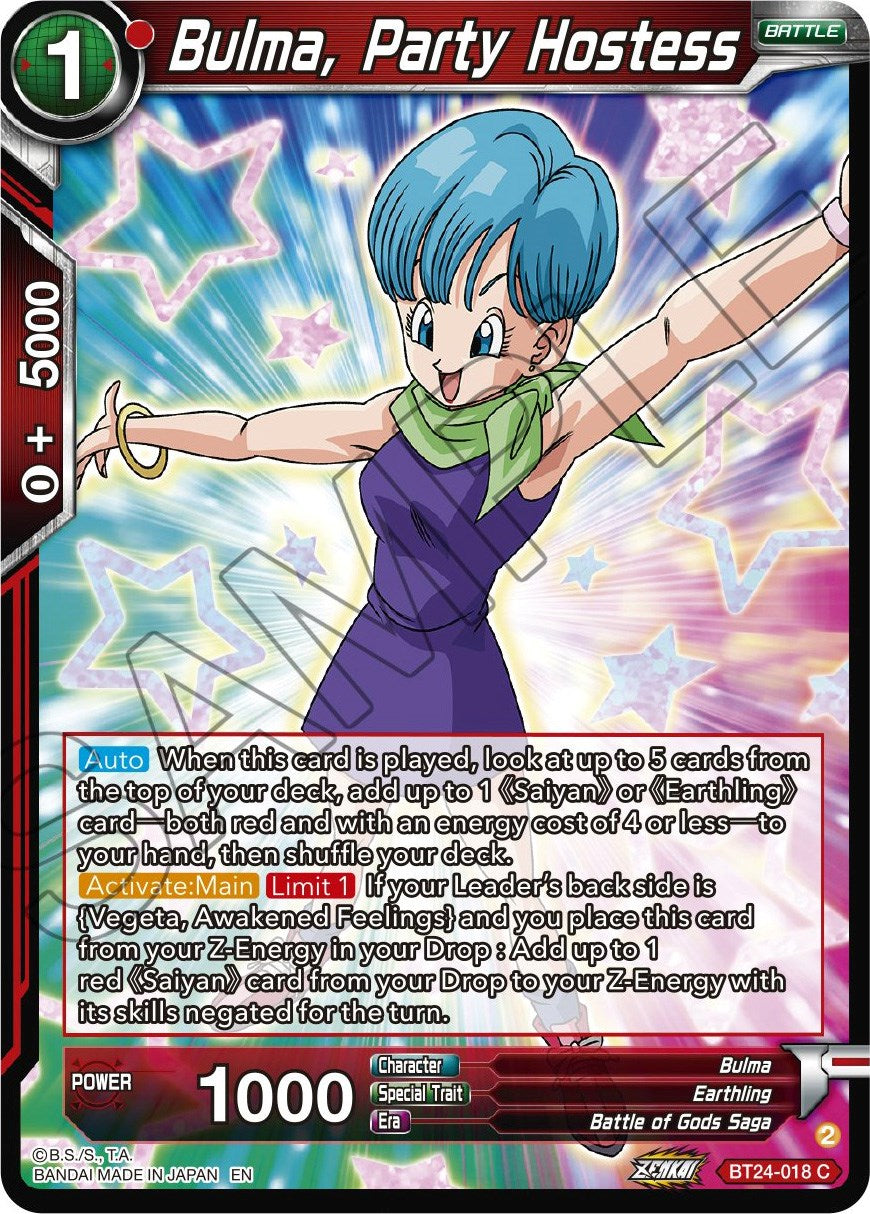 Bulma, Party Hostess (BT24-018) [Beyond Generations] | Odin's Place