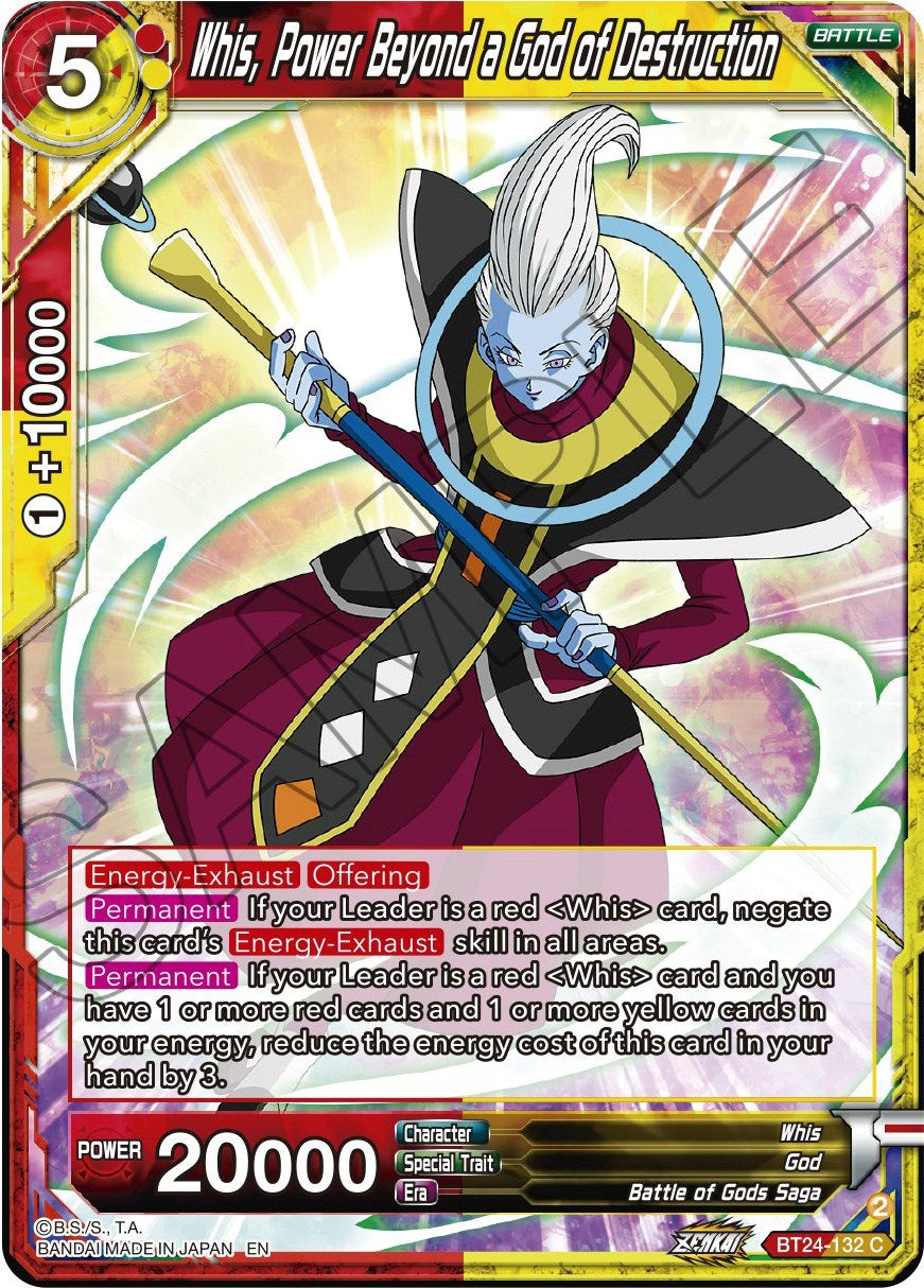 Whis, Power Beyond a God of Destruction (BT24-132) [Beyond Generations] | Odin's Place