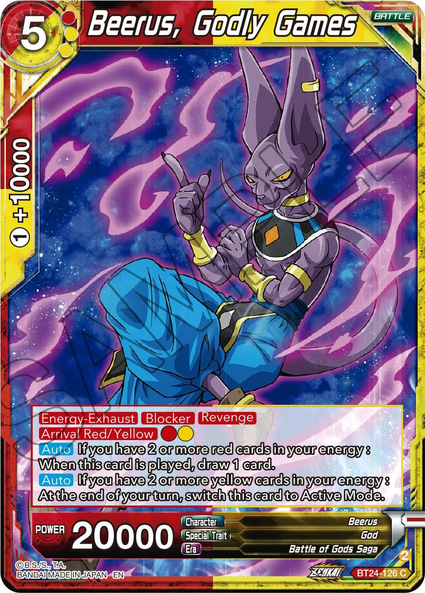 Beerus, Godly Games (BT24-126) [Beyond Generations] | Odin's Place