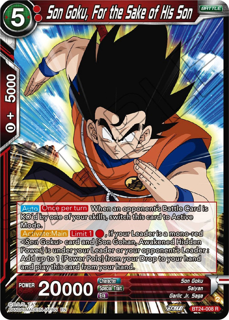 Son Goku, For the Sake of His Son (BT24-008) [Beyond Generations] | Odin's Place