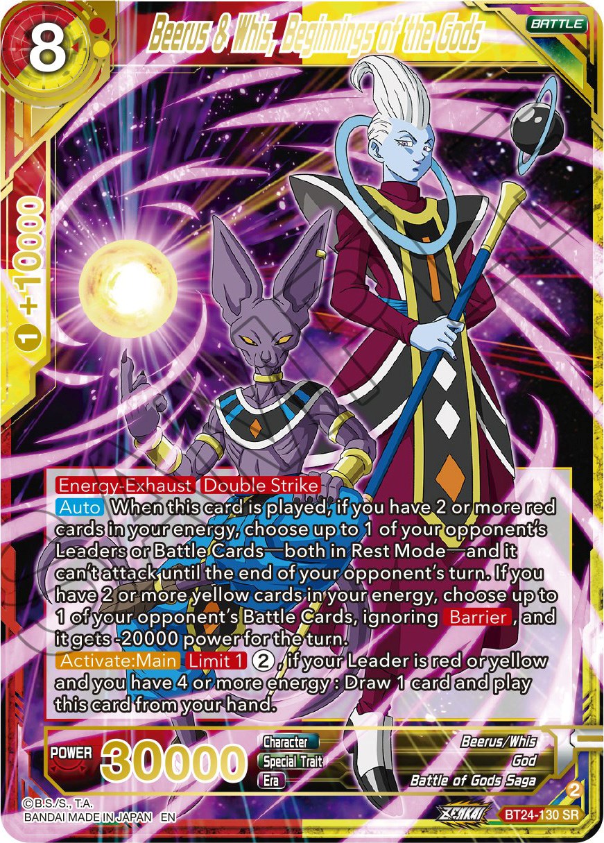 Beerus & Whis, Beginnings of Gods (BT24-130) [Beyond Generations] | Odin's Place