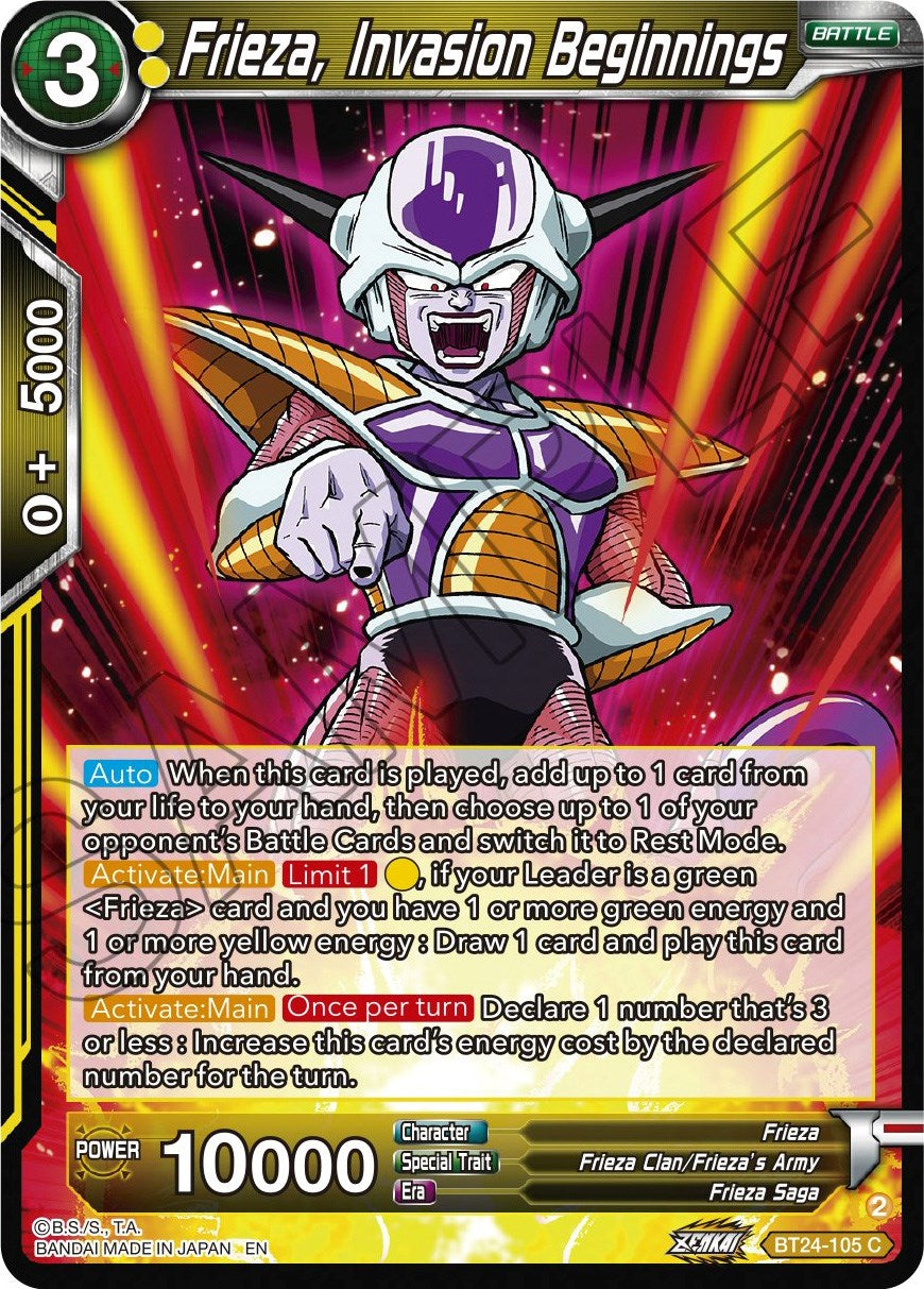 Frieza, Invasion Beginnings (BT24-105) [Beyond Generations] | Odin's Place