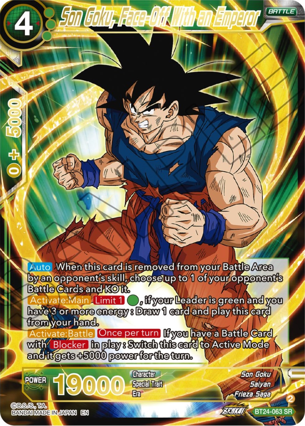 Son Goku, Face-Off With an Emperor (BT24-063) [Beyond Generations] | Odin's Place