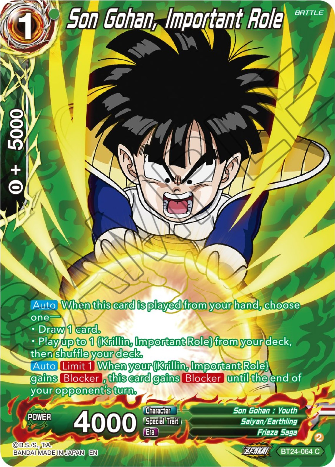 Son Gohan, Important Role (Collector Booster) (BT24-064) [Beyond Generations] | Odin's Place