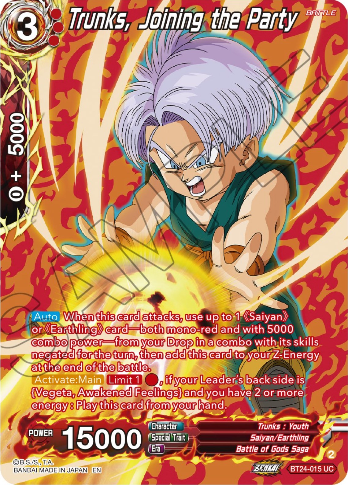 Trunks, Joining the Party (Collector Booster) (BT24-015) [Beyond Generations] | Odin's Place