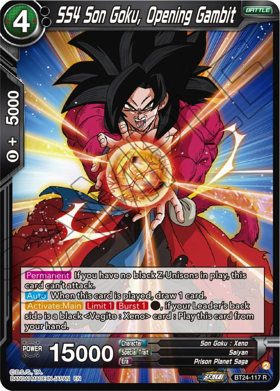 SS4 Son Goku, Opening Gambit (BT24-117) [Beyond Generations] | Odin's Place