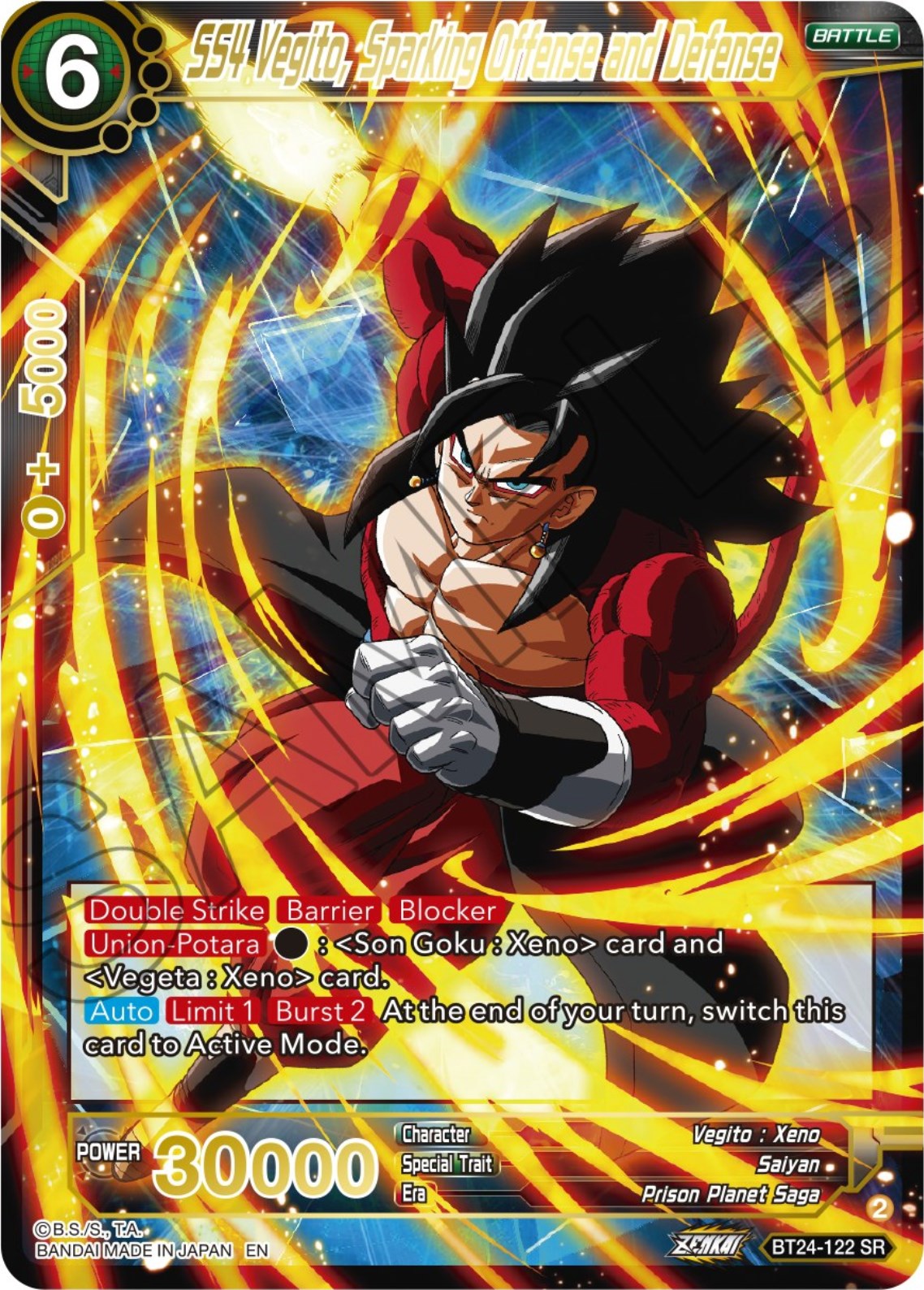 SS4 Vegito, Sparking Offense and Defense (BT24-122) [Beyond Generations] | Odin's Place