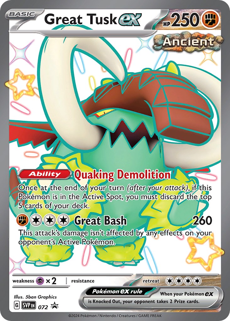 Great Tusk ex (072) [Scarlet & Violet: Black Star Promos] | Odin's Place