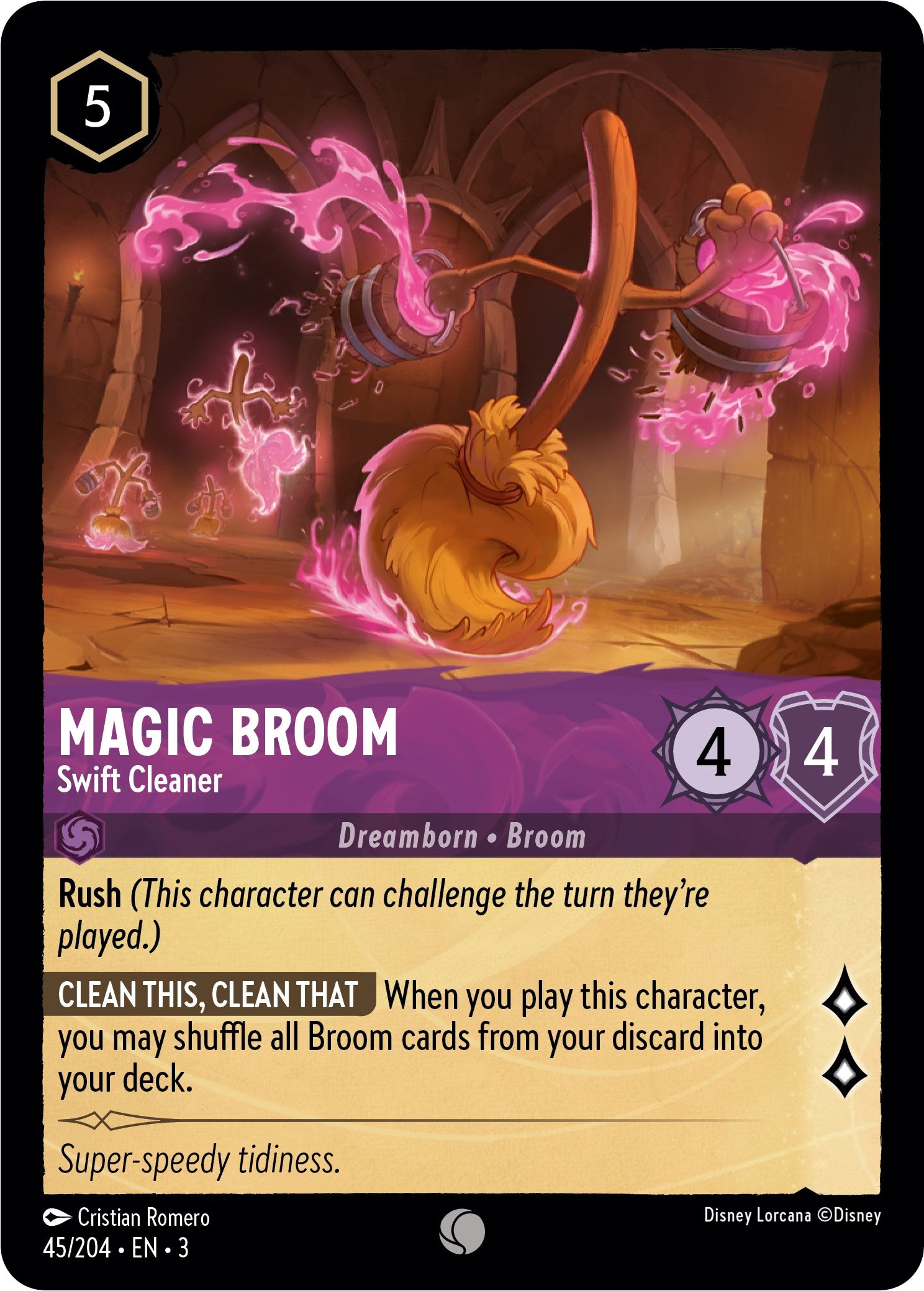 Magic Broom - Swift Cleaner (45//204) [Into the Inklands] | Odin's Place