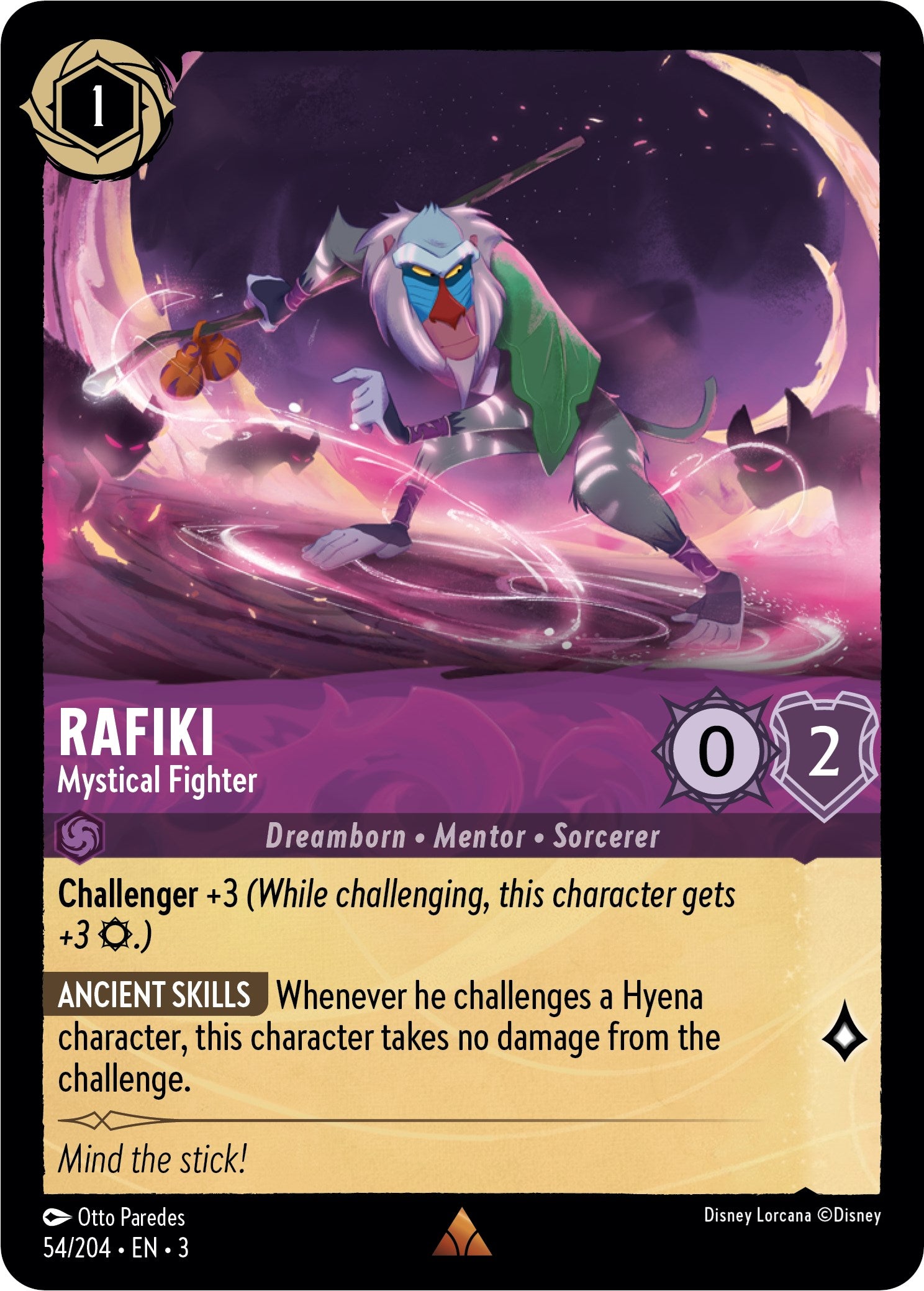 Rafiki - Mystical Fighter (54//204) [Into the Inklands] | Odin's Place