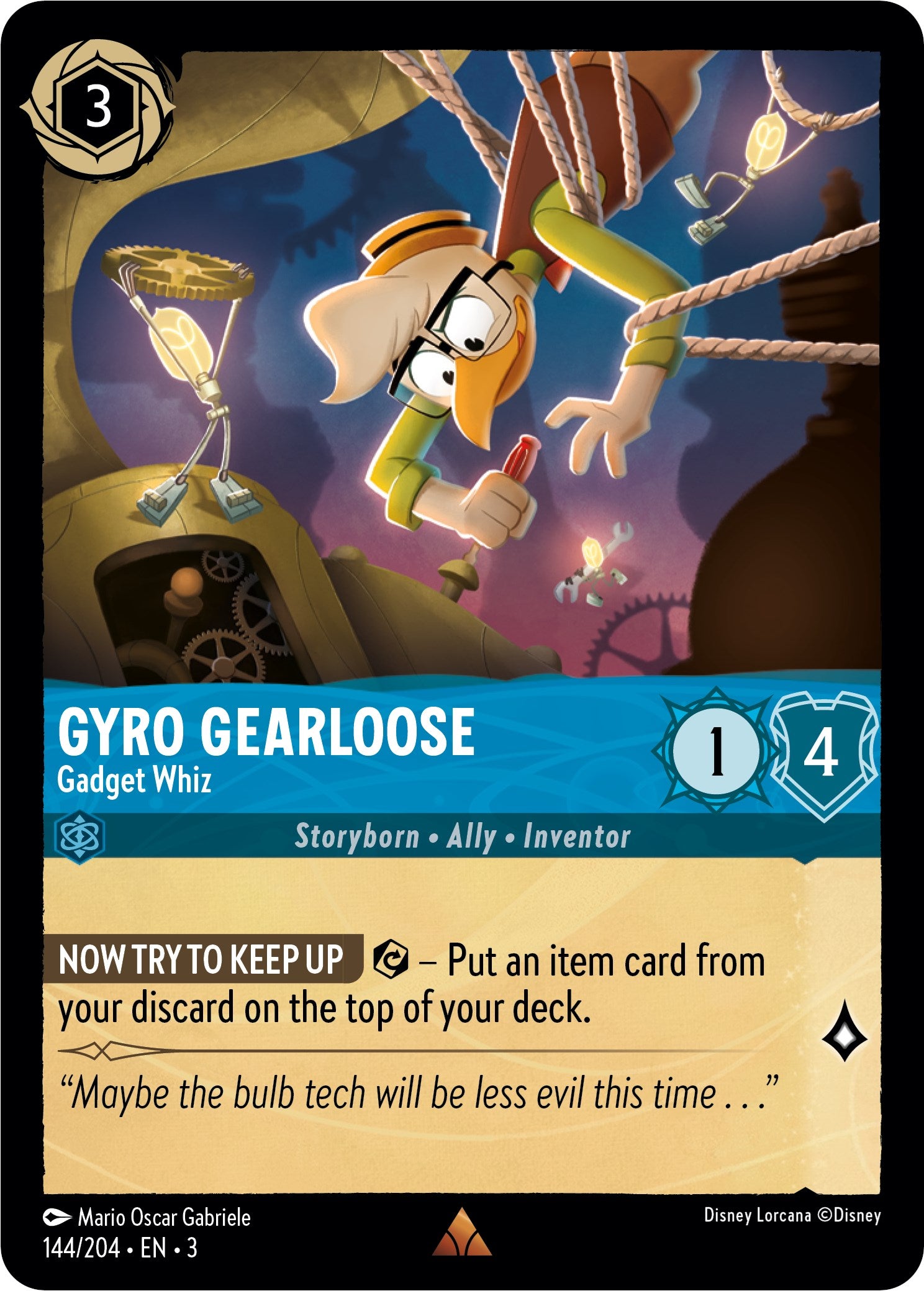 Gyro Gearloose - Gadget Whiz (144//204) [Into the Inklands] | Odin's Place