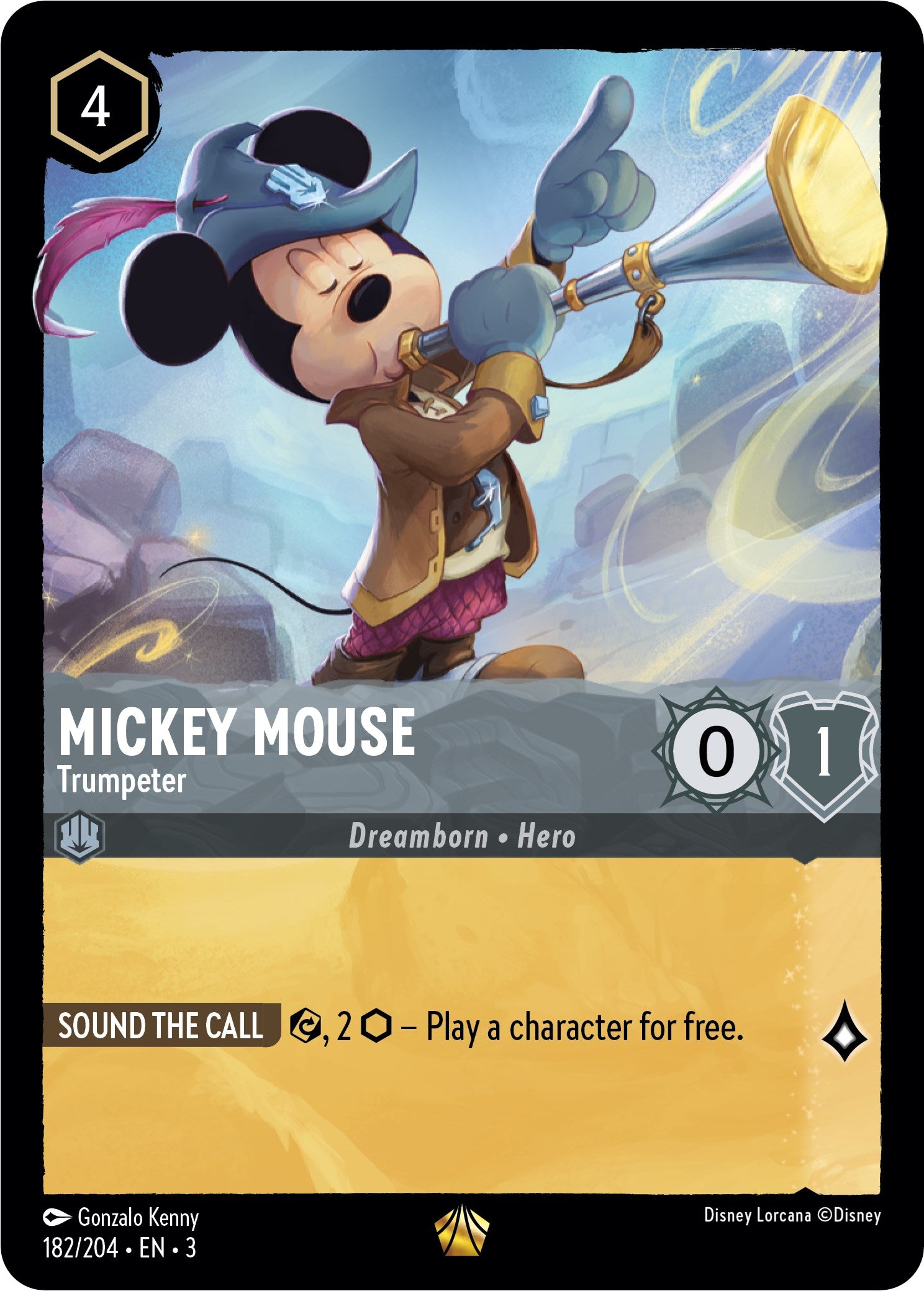 Mickey Mouse -Trumpeter (182/204) [Into the Inklands] | Odin's Place