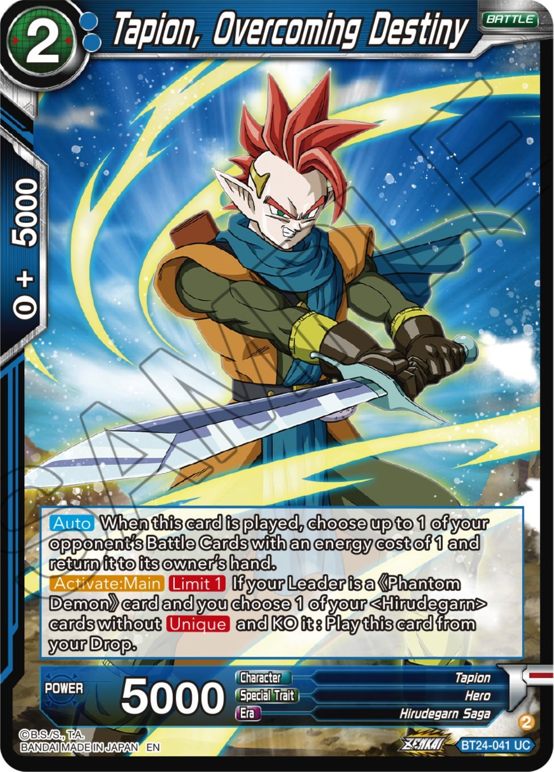 Tapion, Overcoming Destiny (BT24-041) [Beyond Generations] | Odin's Place