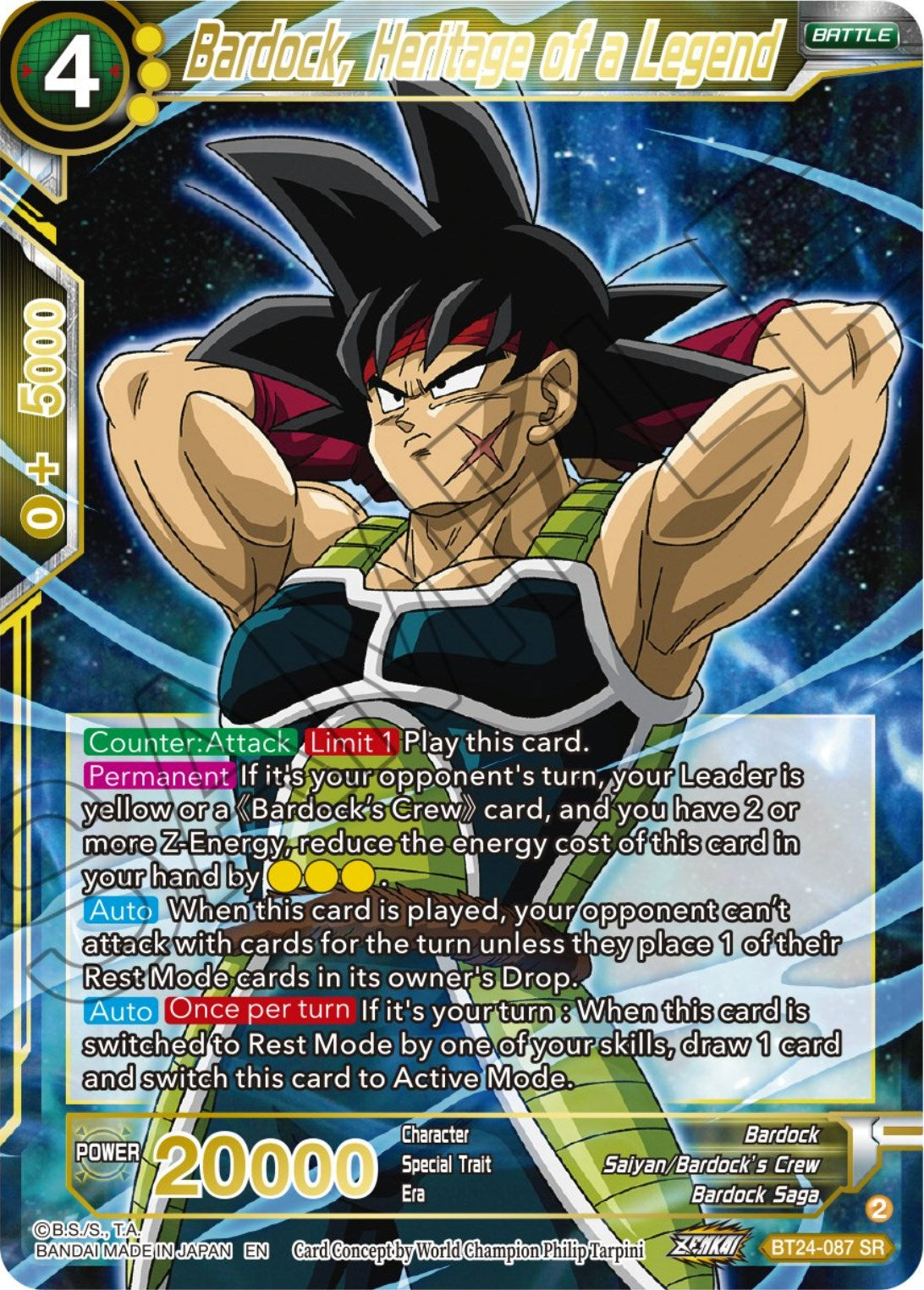 Bardock, Heritage of a Legend (BT24-087) [Beyond Generations] | Odin's Place