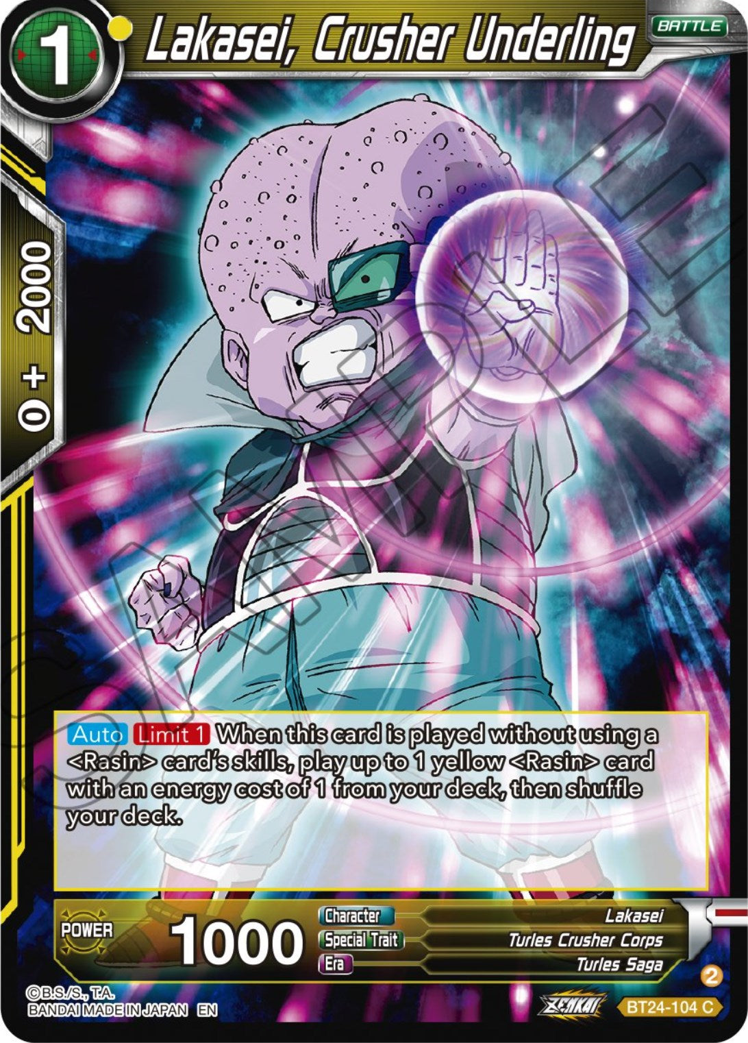 Lakasei, Crusher Underling (BT24-104) [Beyond Generations] | Odin's Place