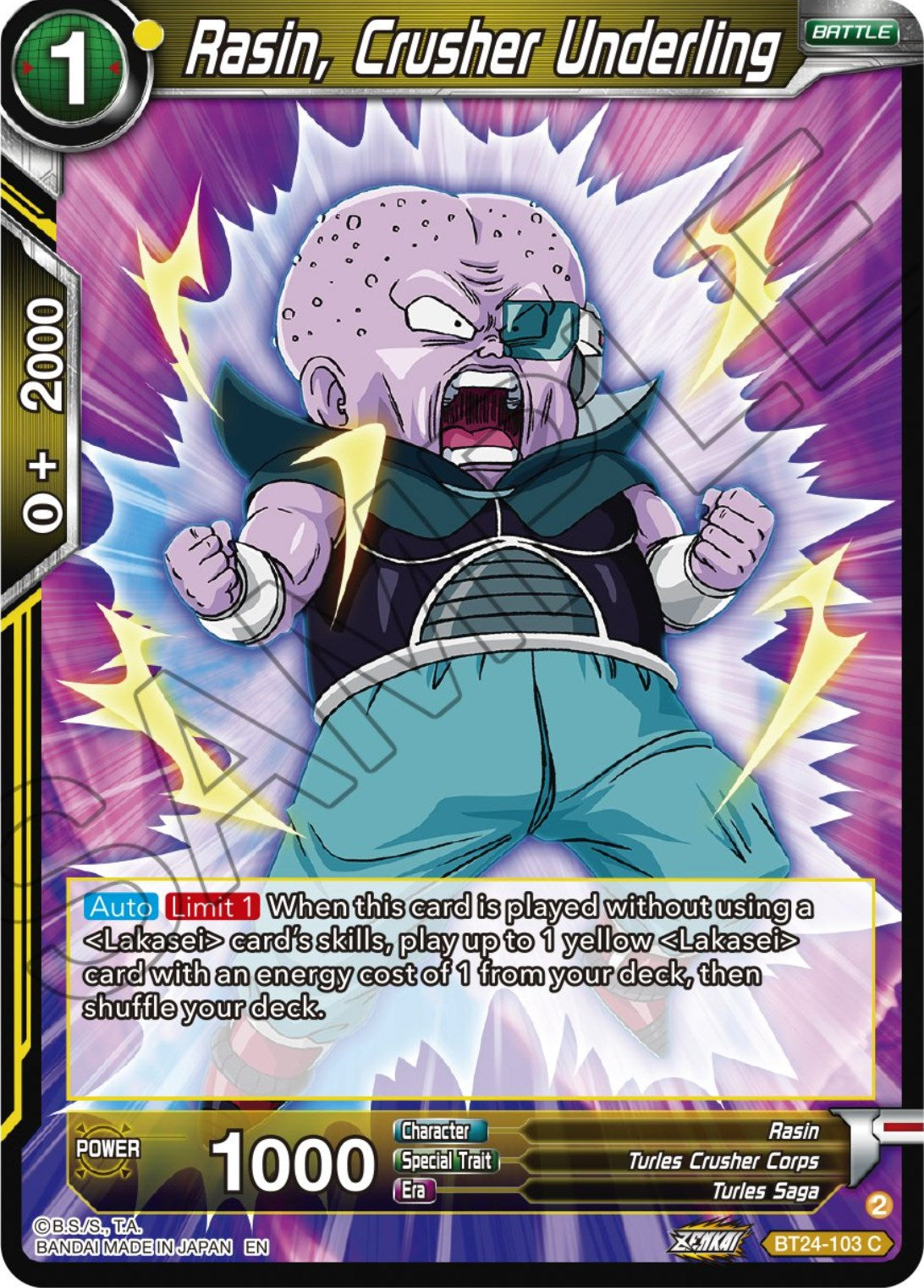 Rasin, Crusher Underling (BT24-103) [Beyond Generations] | Odin's Place