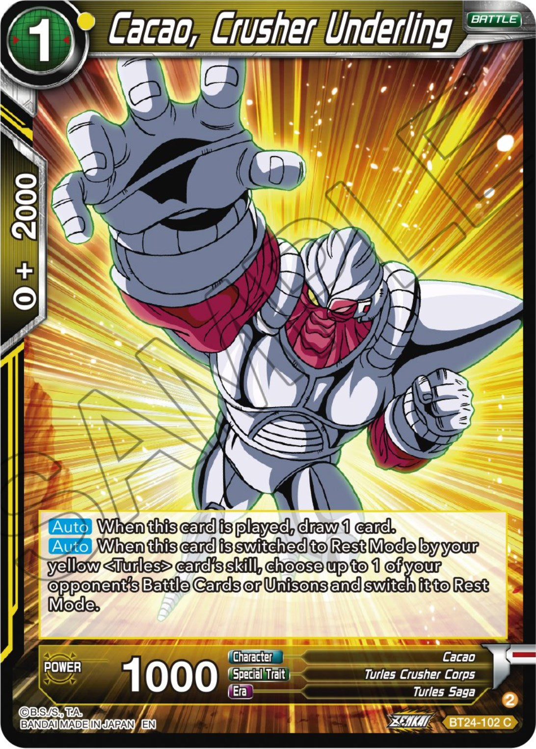 Cacao, Crusher Underling (BT24-102) [Beyond Generations] | Odin's Place