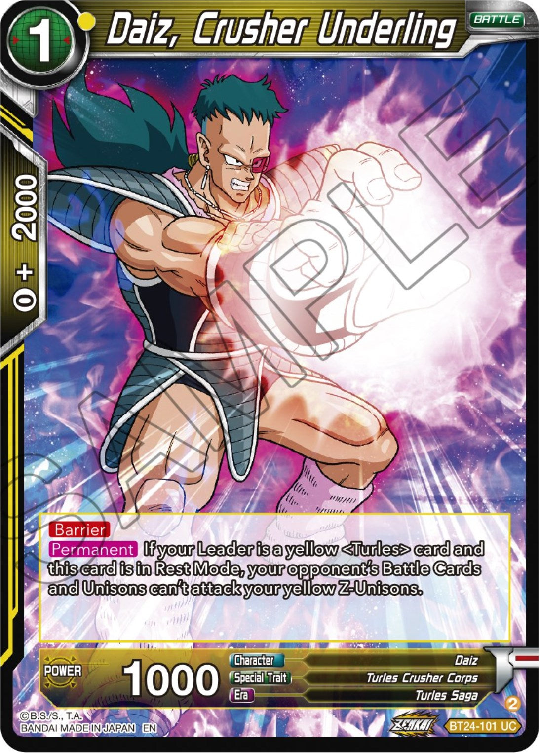 Daiz, Crusher Underling (BT24-101) [Beyond Generations] | Odin's Place