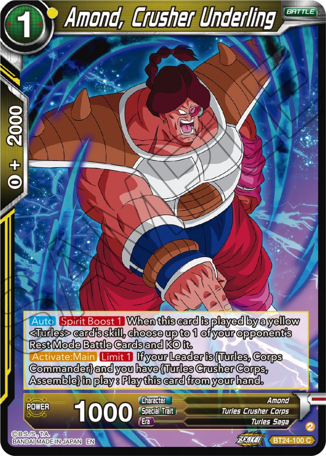 Amond, Crusher Underling (BT24-100) [Beyond Generations] | Odin's Place
