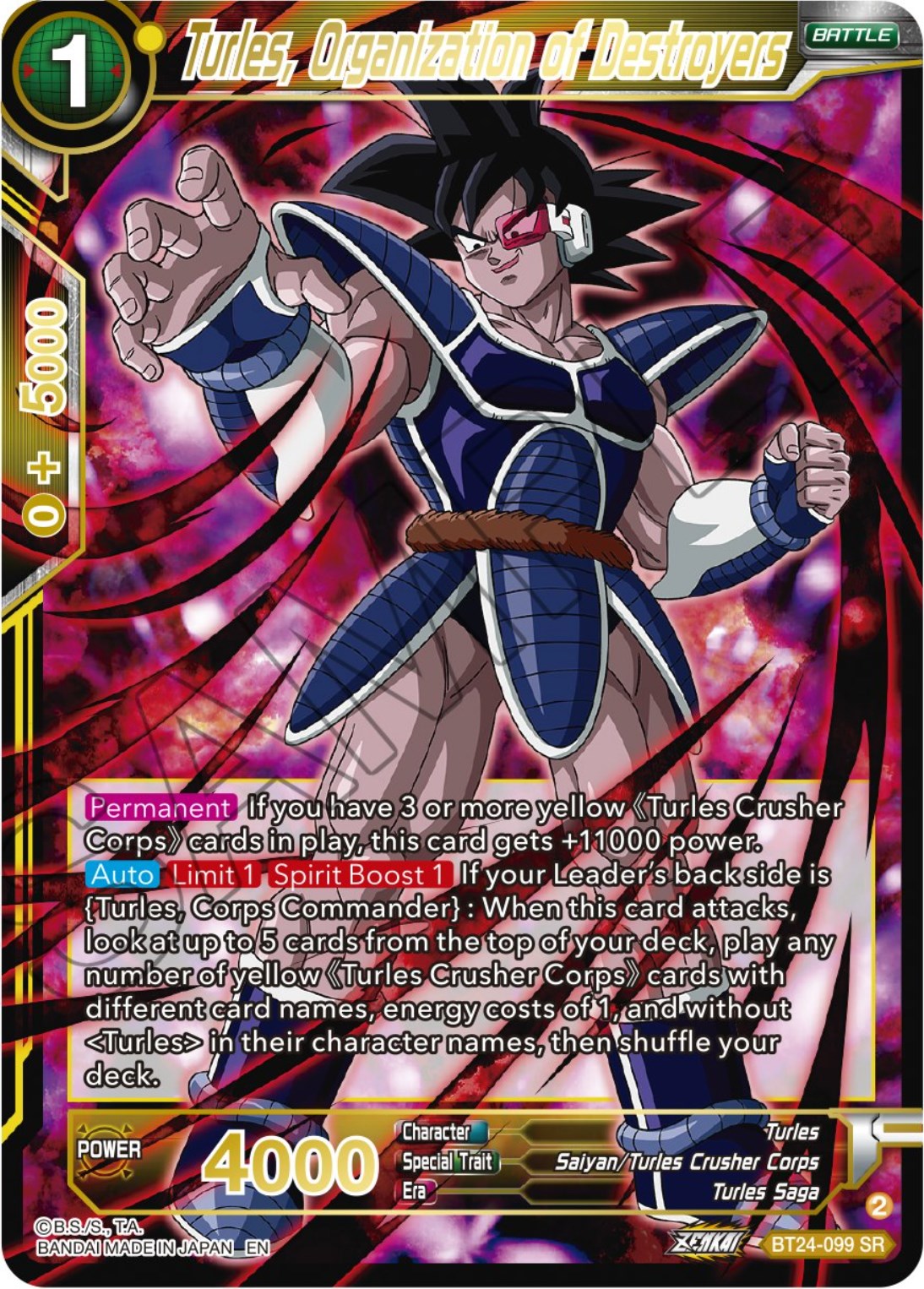 Turles, Organization of Destroyers (BT24-099) [Beyond Generations] | Odin's Place