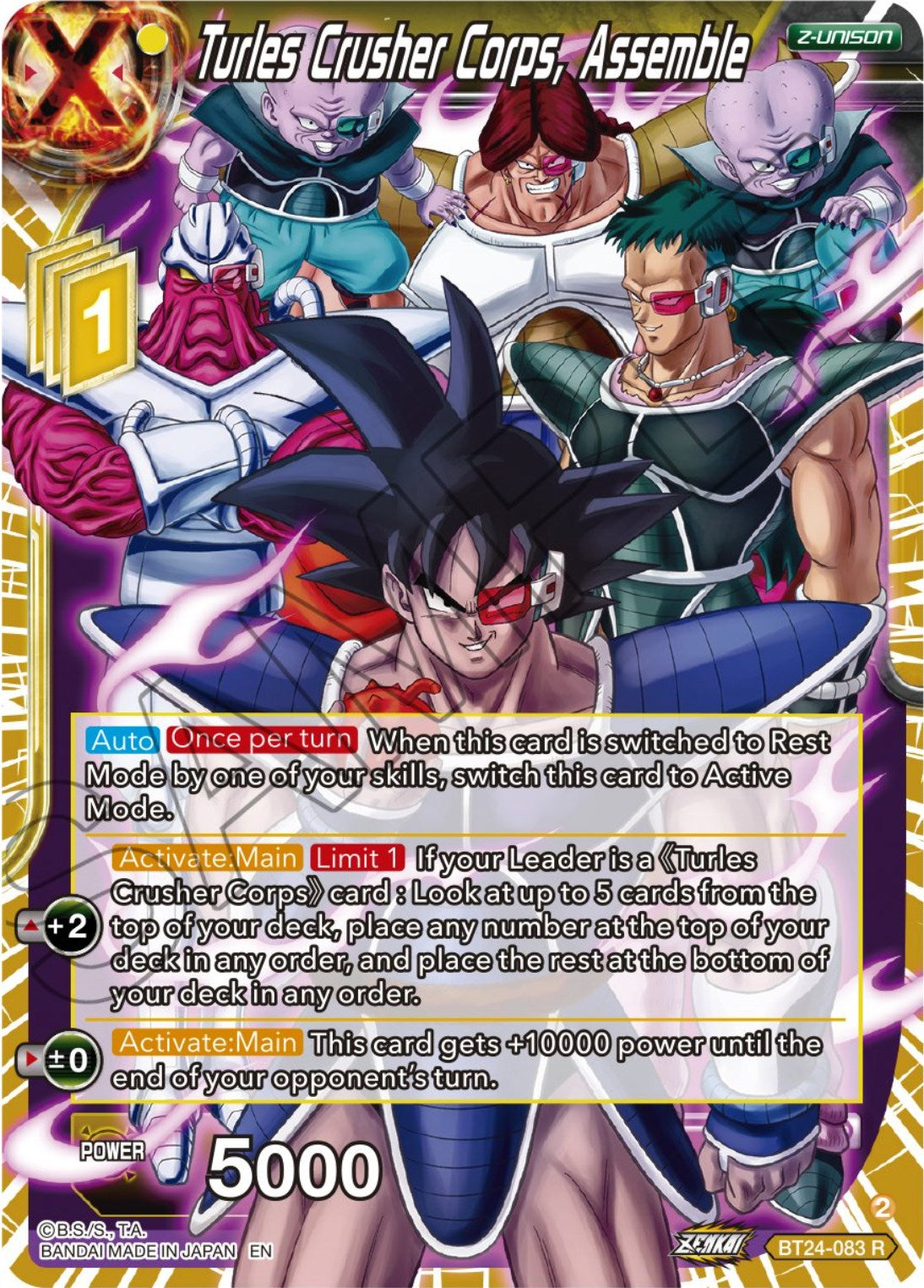 Turles Crusher Corps, Assemble (BT24-083) [Beyond Generations] | Odin's Place