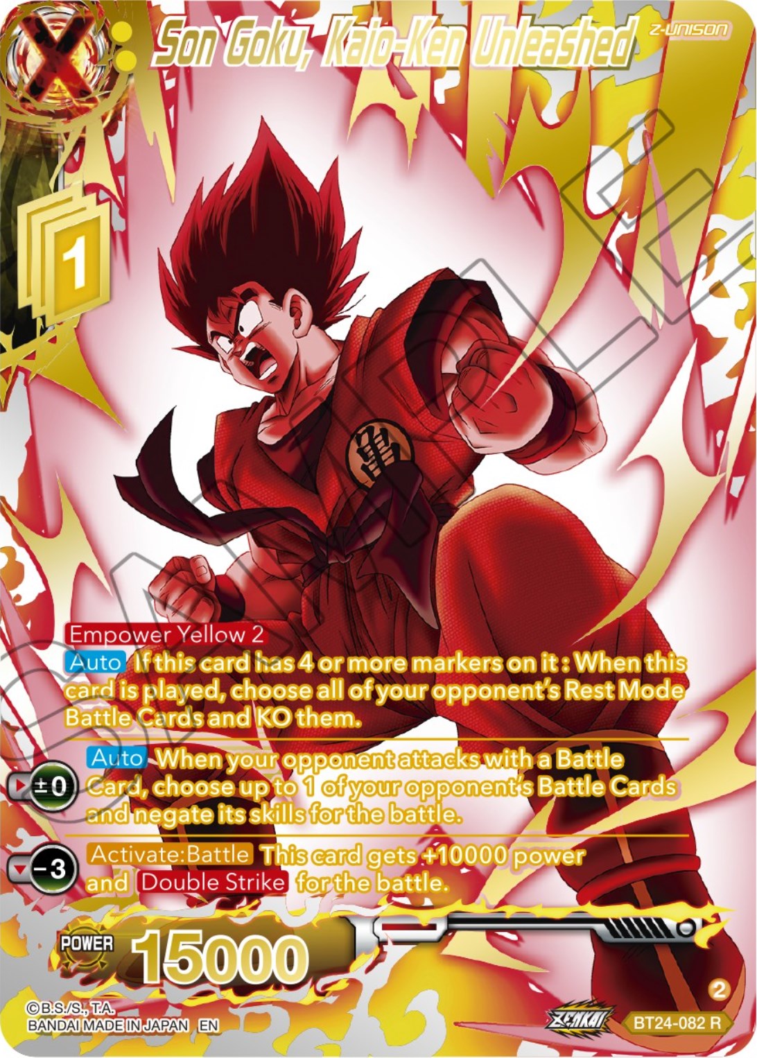 Son Goku, Kaio-Ken Unleashed (Collector Booster) (BT24-082) [Beyond Generations] | Odin's Place