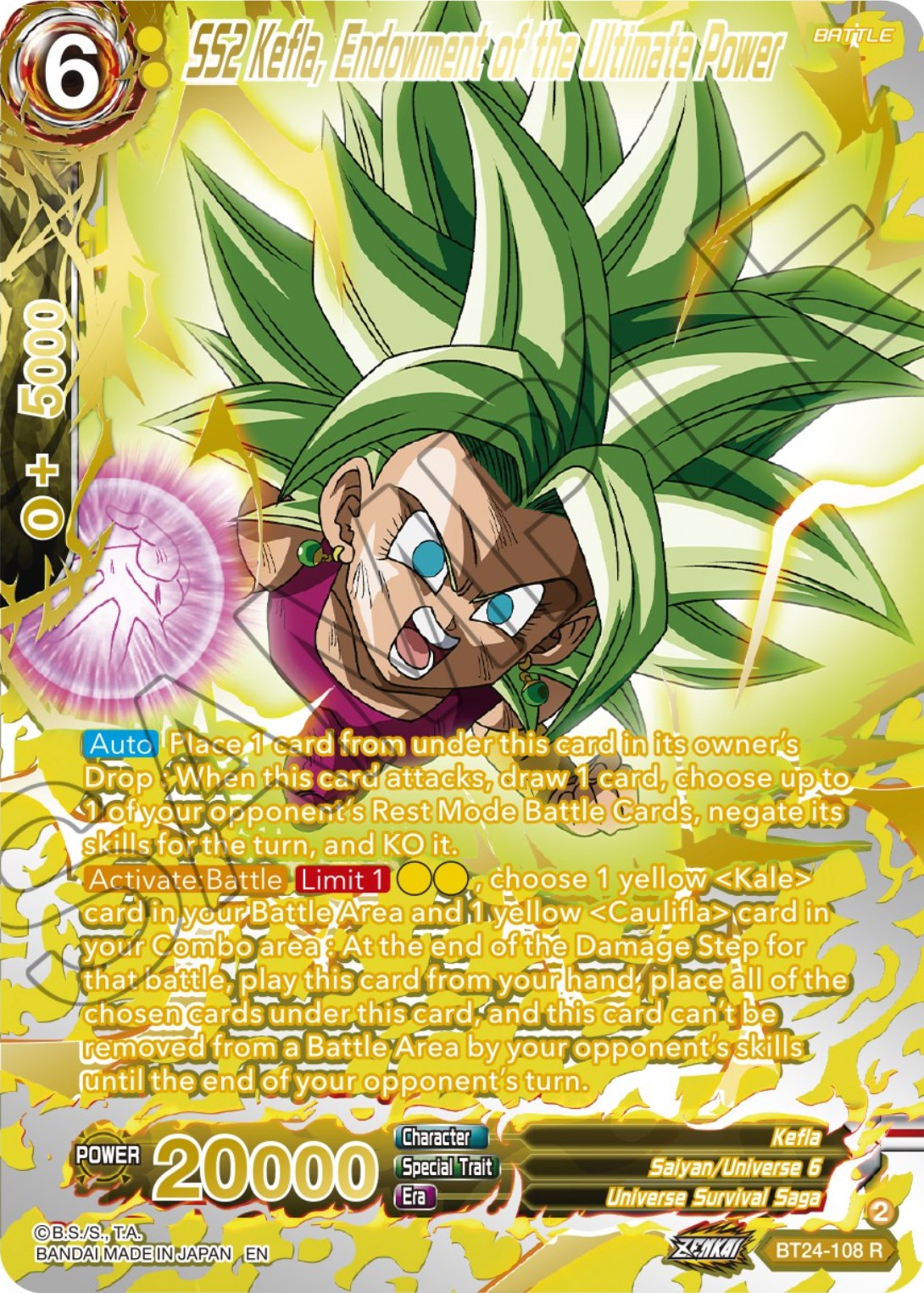 SS2 Kefla, Endowment of the Ultimate Power (Collector Booster) (BT24-108) [Beyond Generations] | Odin's Place