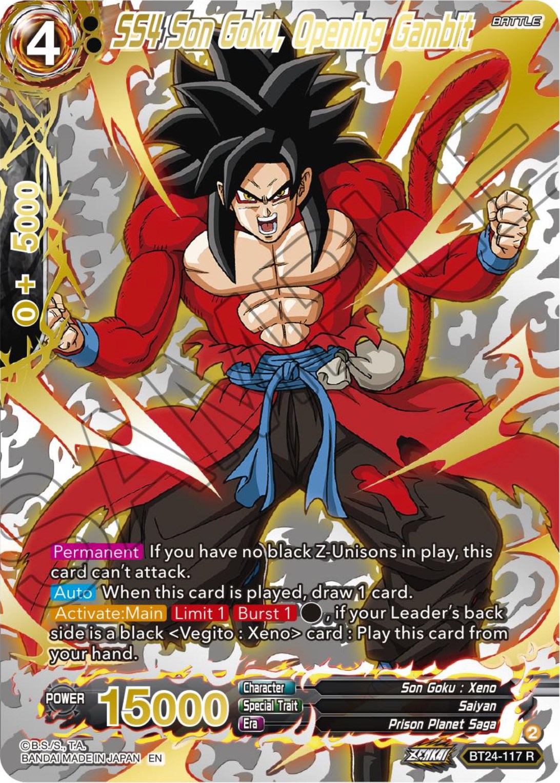 SS4 Son Goku, Opening Gambit (Collector Booster) (BT24-117) [Beyond Generations] | Odin's Place