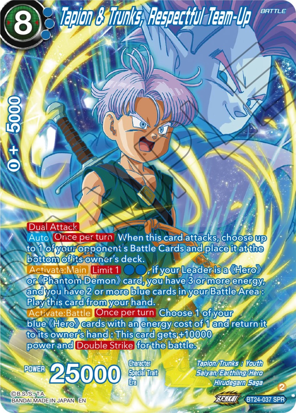 Tapin & Trunks, Respectful Team-Up (SPR) (BT24-037) [Beyond Generations] | Odin's Place