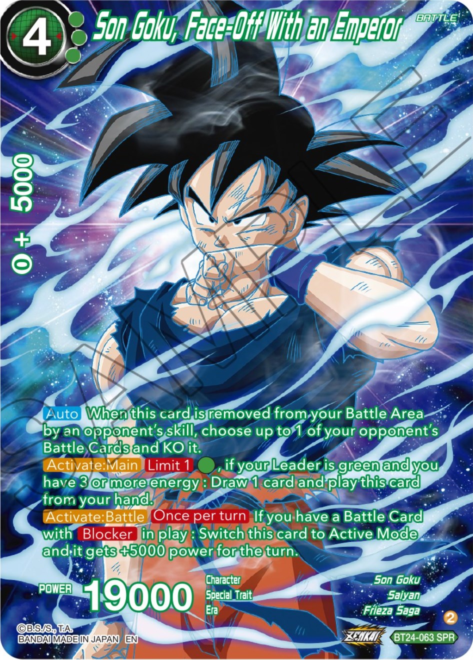 Son Goku, Face-Off With an Emperor (SPR) (BT24-063) [Beyond Generations] | Odin's Place