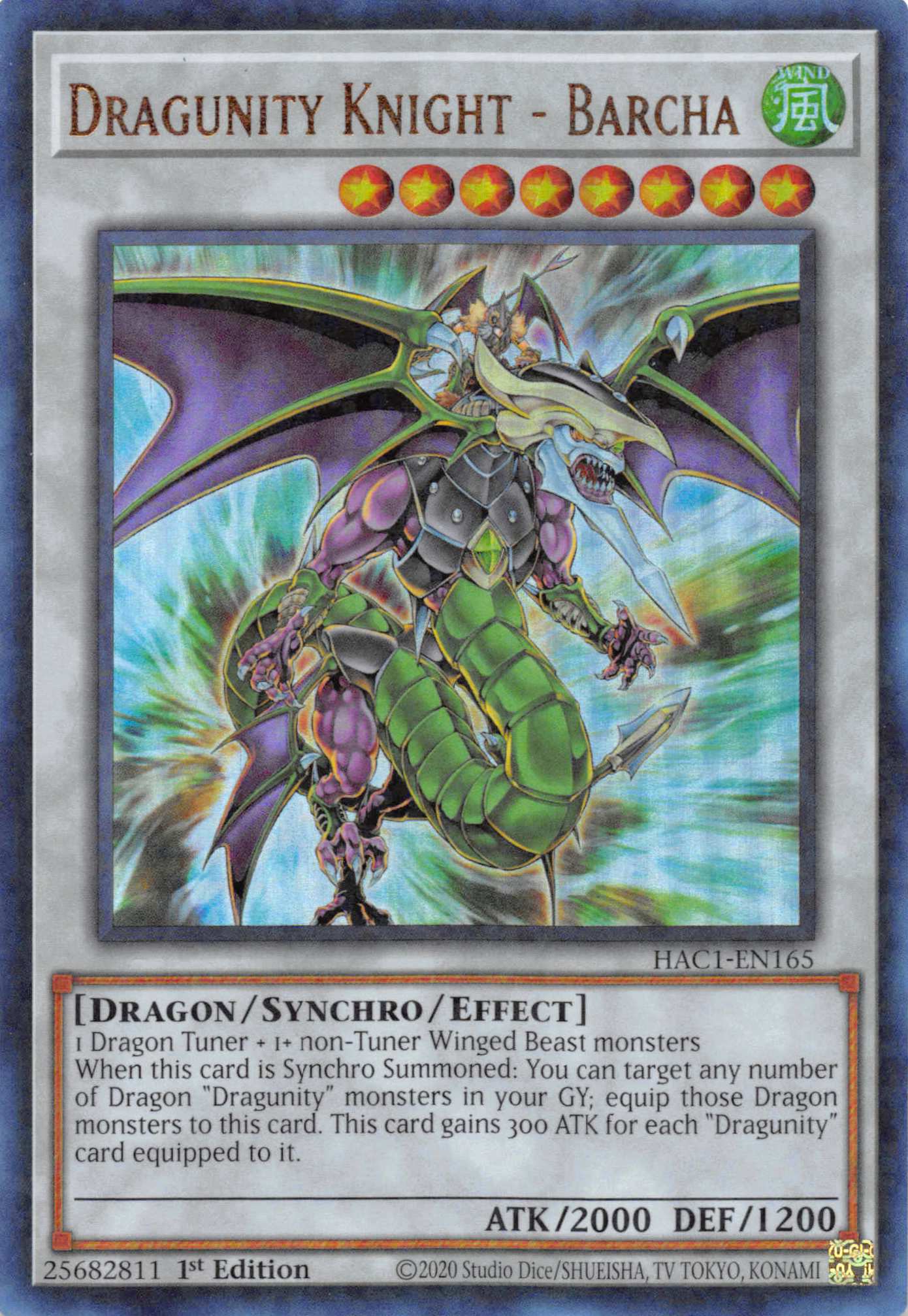 Dragunity Knight - Barcha (Duel Terminal) [HAC1-EN165] Parallel Rare | Odin's Place