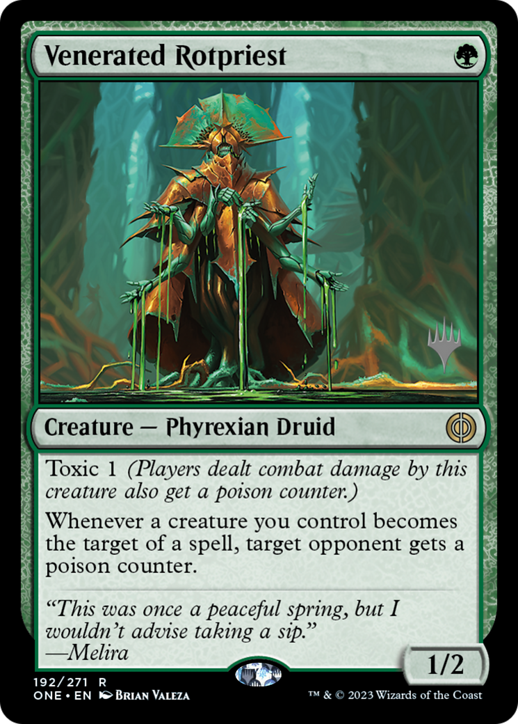 Venerated Rotpriest (Promo Pack) [Phyrexia: All Will Be One Promos] | Odin's Place