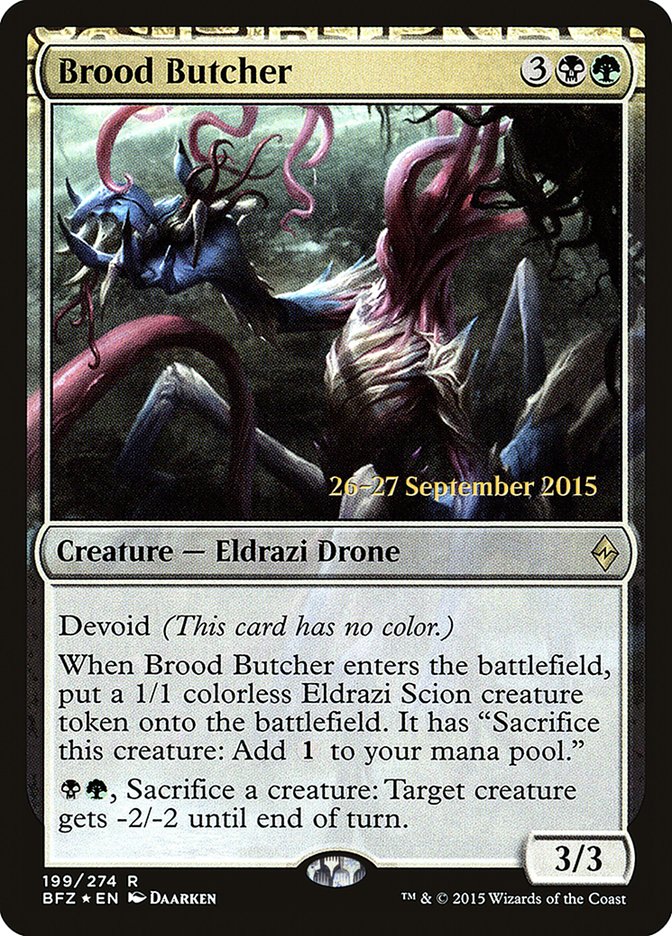 Brood Butcher (199) [Battle for Zendikar Prerelease Promos] | Odin's Place