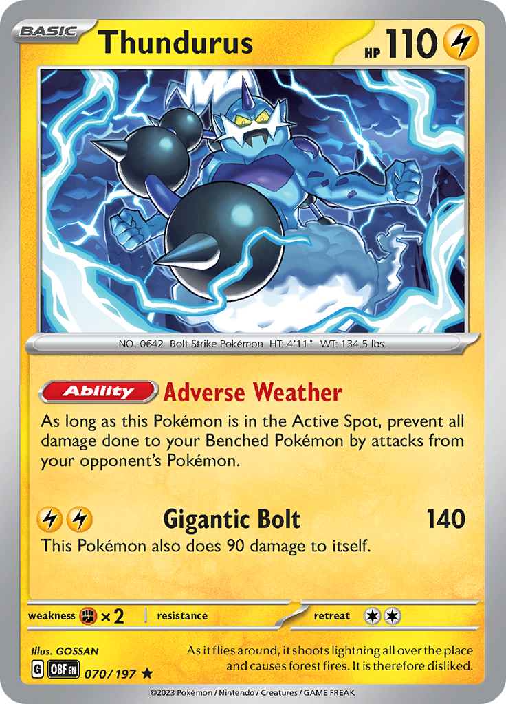Thundurus (070/197) [Scarlet & Violet: Obsidian Flames] | Odin's Place