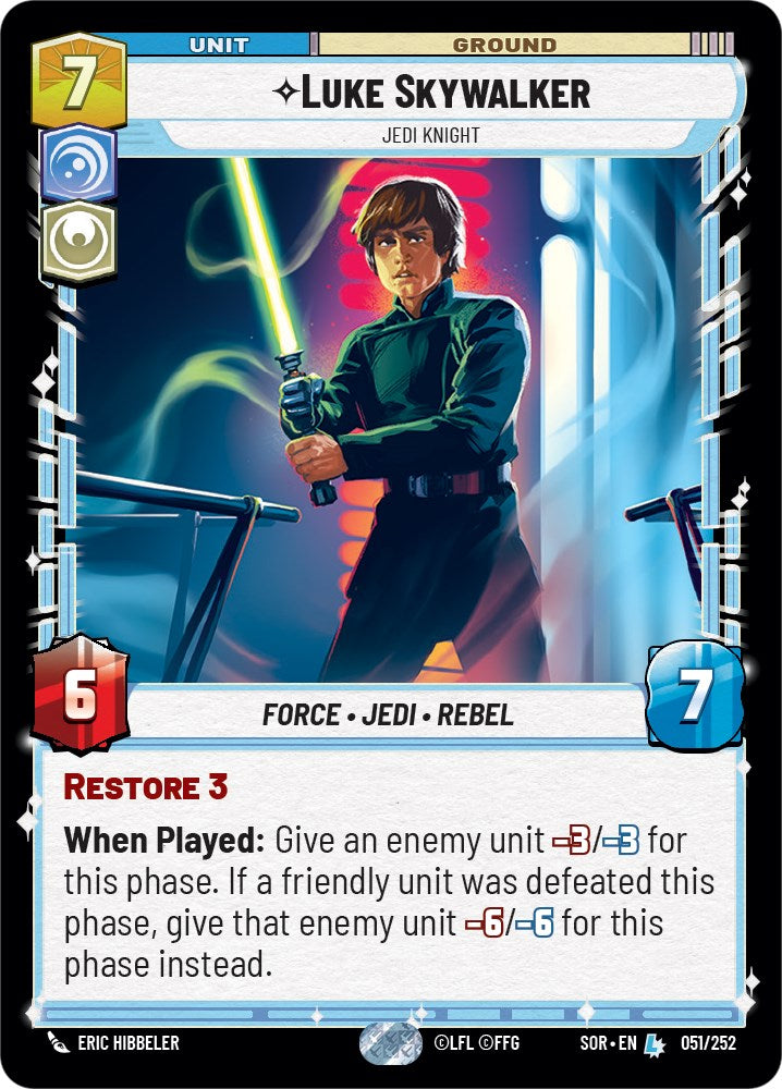 Luke Skywalker - Jedi Knight (051/252) [Spark of Rebellion] | Odin's Place