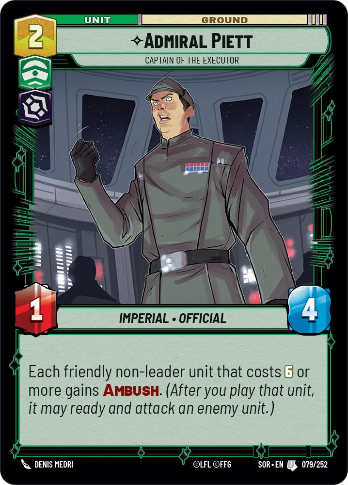 Admiral Piett - Captain of the Executor (079/252) [Spark of Rebellion] | Odin's Place