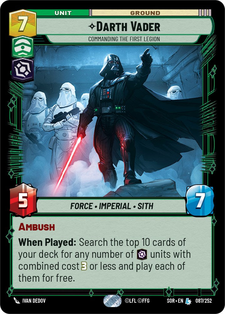 Darth Vader - Commanding the First Legion (087/252) [Spark of Rebellion] | Odin's Place