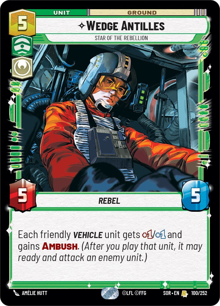 Wedge Antilles - Star of the Rebellion (100/252) [Spark of Rebellion] | Odin's Place
