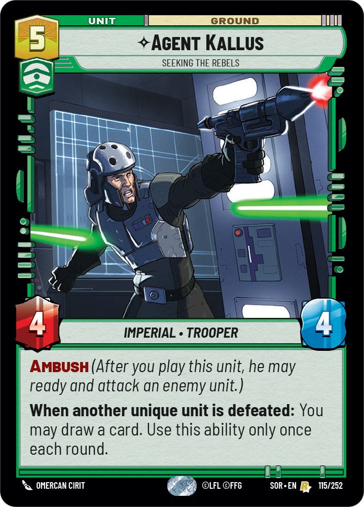Agent Kallus - Seeking the Rebels (115/252) [Spark of Rebellion] | Odin's Place