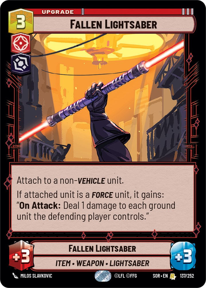 Fallen Lightsaber (137/252) [Spark of Rebellion] | Odin's Place