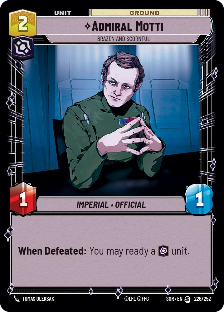 Admiral Motti - Brazen and Scornful (226/252) [Spark of Rebellion] | Odin's Place