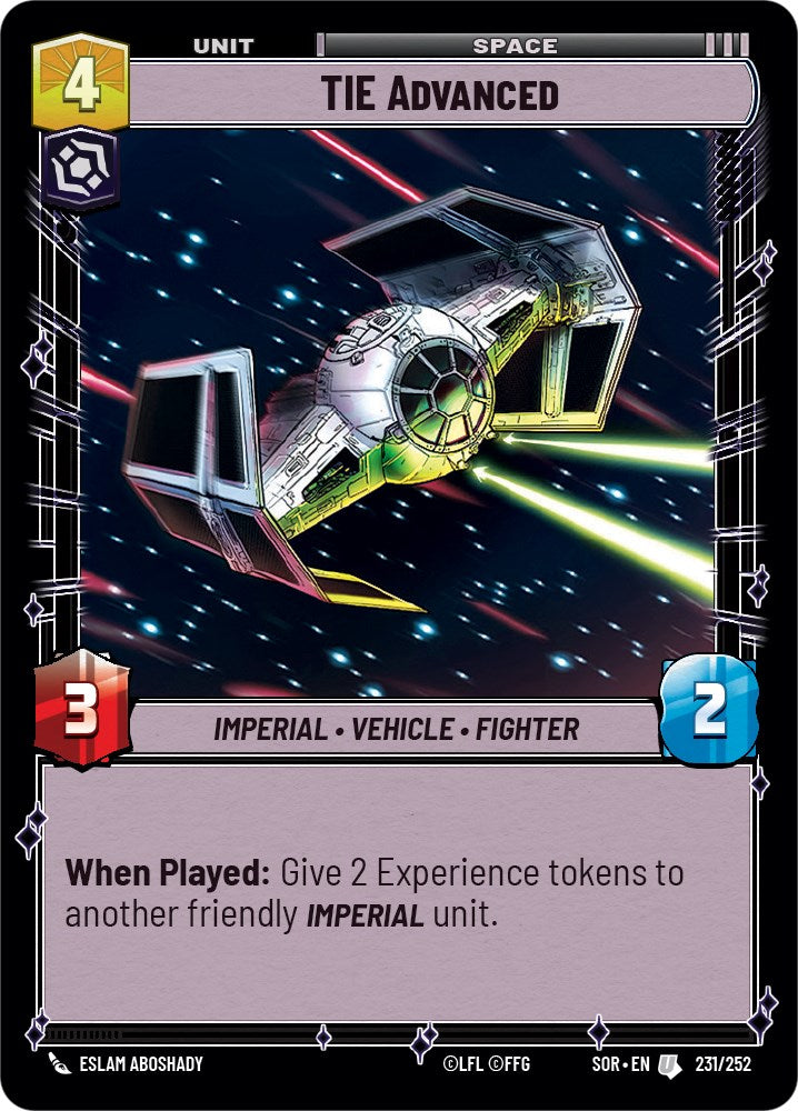 TIE Advanced (231/252) [Spark of Rebellion] | Odin's Place